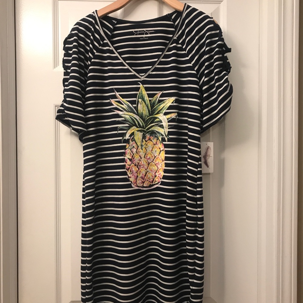 Jessica Simpson Dress - Size Medium - Blue n White